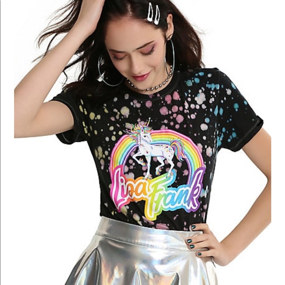 LISA FRANK SPLATTER UNICORN SHIRT